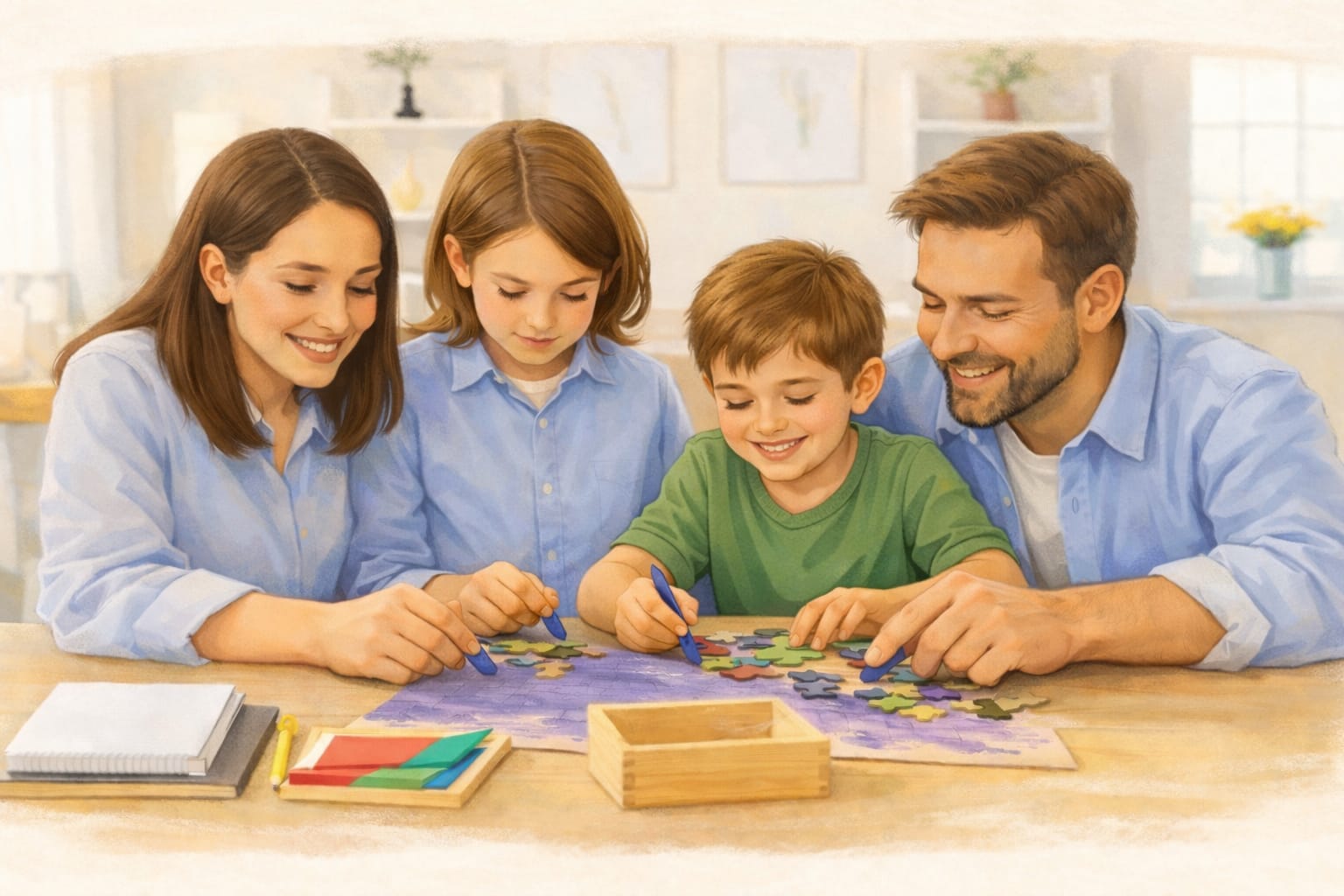 Parent and child bonding through creative learning activities