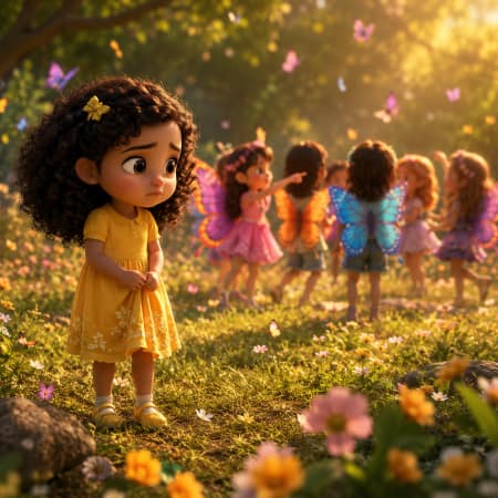 story about being left out. affu left out by other child