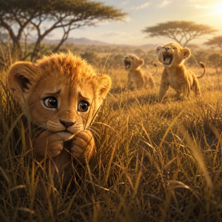 Shy Child Confidence Story, leo feel nervous to roar